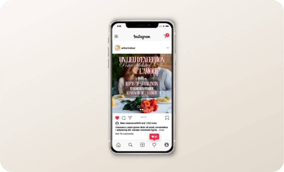 Projet Campagne Saint Valentin Arthur Traiteur